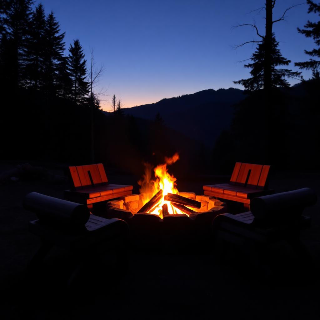 Evening bonfire